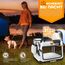 TRESKO® Hundebox faltbar inkl. Leckmatte, Spatel & Reflektoren XXXL 102x69x69cm | Transportbox für Hunde und Katzen | Hundetransportbox Auto für kleine & große Hunde | Hundetasche robust Grau