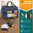 TRESKO® Hundebox faltbar inkl. Leckmatte, Spatel & Reflektoren XL 83x58x58cm | Transportbox für Hunde und Katzen | Hundetransportbox Auto für kleine & große Hunde | Hundetasche robust Navyblau