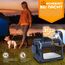 TRESKO® Hundebox faltbar inkl. Leckmatte, Spatel & Reflektoren S 50x34x34cm | Transportbox für Hunde und Katzen | Hundetransportbox Auto für kleine & große Hunde | Hundetasche robust Navyblau