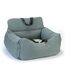 CALIYO Hundeautositz mit Stabiler Basis & Sicherheitsgurt | Hundesitz Auto für Kleine bis 10 kg | Memory Foam-Sitzauflage | Wasserdichter, Abwaschbarer Hundekorb mit Aufbewahrungstasche(Grau-Grün)
