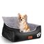 Trhillsbrad Hunde Autositz, 70x60x45cm, 2 Ansteckbare, Verstellbare Sicherheitsleinen, Auto-Hundebett für kleine Hunde, komplett Abnehmbarer und Waschbarer Autositz für Haustiere mit 2 Aufbewahrungs
