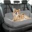 CALIYO Hundeautositz mit Fester Basis & Sicherheitsgurt, Hundesitz Auto für Alle Hunde, Memory Foam-Sitzerhöhung, Wasserdicht and Waschbar Hundekorb Auto（Schwarz-Weiß）