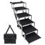 Hundetreppe Auto, 6 Stufen Hunderampe Auto Klappbar bis 85kg, für Große Hunde & ältere Tiere, Hundeleiter Aluminium 80cm Hoch, Für Lastwagen und SUV