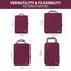 Eono Komprimierbaren Packwürfeln zur Organisation Ihres Reisegepäcks, Compression Packing Cube, Packtaschen Set und Gepäck Organizer für Rucksack und Koffer - Burgund, 4-teilig