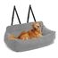 CALIYO Hundeautositz mit Fester Basis & Sicherheitsgurt, Hundesitz Auto für Alle Hunde, Memory Foam-Sitzerhöhung, Wasserdicht and Waschbar Hundekorb Auto（Schwarz-Weiß）