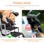 Hundetreppe Auto, 6 Stufen Hunderampe Auto Klappbar bis 85kg, für Große Hunde & ältere Tiere, Hundeleiter Aluminium 80cm Hoch, Für Lastwagen und SUV