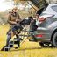 Hundetreppe Auto, 6 Stufen Hunderampe Auto Klappbar bis 85kg, für Große Hunde & ältere Tiere, Hundeleiter Aluminium 80cm Hoch, Für Lastwagen und SUV