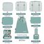 BAGAIL 8 Teilige Packwürfel, Kleidertaschen, Packing Cubes, Verpackungswürfel, Packtaschen Set für Urlaub und Reisen, Kofferorganizer Reise Würfel, Ordnungssystem für Koffer