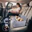 CALIYO Hundeautositz mit Stabiler Basis & Sicherheitsgurt | Hundesitz Auto für Kleine bis 10 kg | Memory Foam-Sitzauflage | Wasserdichter, Abwaschbarer Hundekorb mit Aufbewahrungstasche (Blau/Weiß)