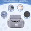 CALIYO Hundeautositz mit Stabiler Basis & Sicherheitsgurt | Hundesitz Auto für Kleine bis 10 kg | Memory Foam-Sitzauflage | Wasserdichter, Abwaschbarer Hundekorb mit Aufbewahrungstasche (Blau/Weiß)