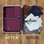 Eono Komprimierbaren Packwürfeln zur Organisation Ihres Reisegepäcks, Compression Packing Cube, Packtaschen Set und Gepäck Organizer für Rucksack und Koffer - Burgund, 4-teilig