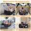 Trhillsbrad Hunde Autositz, 70x60x45cm, 2 Ansteckbare, Verstellbare Sicherheitsleinen, Auto-Hundebett für kleine Hunde, komplett Abnehmbarer und Waschbarer Autositz für Haustiere mit 2 Aufbewahrungs