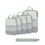 ECOHUB 6 Teilige Koffer Organizer Kompression Set, Netzgewebe Ultraleichte Packtaschen für Rucksack, Recycelt Packwürfel Kompression für Handgepäck, Packing Cubes Reise, Patent Angemeldet(Grün)