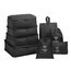 OSDUE Koffer Organizer Set 8-teilig, Packing Cubes, wasserdichte Reise Kleidertaschen, Packtaschen für Koffer, Verpackungswürfel mit Schuhbeutel, USB Kabel Tasche (Schwarz)