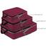 Eono by Amazon - Komprimierbaren Packwürfeln zur Organisation Ihres Reisegepäcks, Compression Packing Cube, Packtaschen Set & Gepäck Organizer für Rucksack & Koffer, Burgund, 3-teilig