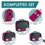 Packwürfel für Koffer, 8 Stück, Reise-Organizer, Packtaschen, Reisezubehör, inkl. Schuhtasche für Reisen, Aufbewahrungstasche, Gepäck-Organizer für die Reisetasche (himbeer)