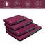 Eono by Amazon - Komprimierbaren Packwürfeln zur Organisation Ihres Reisegepäcks, Compression Packing Cube, Packtaschen Set & Gepäck Organizer für Rucksack & Koffer, Burgund, 3-teilig