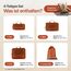 TRAVEL DUDE Packwürfel Set mit Kompression aus recycelten Plastikflaschen, Leichte Packing Cubes, Packtaschen Set für Rucksack und als Koffer Organizer, Zubehör (Burnt Orange, 4-teiliges Set)