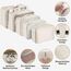 MOFELON Koffer Organizer Set, 10 Stück Packing Cubes, Kofferorganizer Packtaschen Set, Travel Packwürfel mit Kleidertaschen Schuhbeutel, Reise Gadgets-Beige