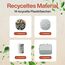 TRAVEL DUDE Packwürfel Set mit Kompression aus recycelten Plastikflaschen, Leichte Packing Cubes, Packtaschen Set für Rucksack und als Koffer Organizer, Zubehör (Stahlblau, 7-teiliges Set)