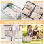 12-Teilige Koffer Organizer, Packing Cubes, Koffer Organizer Set, Kofferorganizer Wasserdichte, Packwürfel, mit Packtaschen, Kleidertaschen, Kosmetiktasche, Schuhbeutel, Organizer Koffer (Beige)