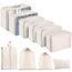 Koffer Organizer Set, 10 Stück Packing Cubes for Suitcase Travel Accessories Kofferorganizer Set Kleidertaschen Packwürfel Kosmetik Travel Organizer Packtaschen für Koffer (Beige)
