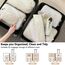 8 Teilige Compression Packing Cubes Set,Kleidertaschen,Schuhtaschen,Koffer Organizer Set,Organizer Packing Cubes Compression,für Koffer,Backpack,Reise organizers,Ordnungssystem für Koffers-Beige