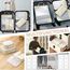 8 Teilige Compression Packing Cubes Set,Kleidertaschen,Schuhtaschen,Koffer Organizer Set,Organizer Packing Cubes Compression,für Koffer,Backpack,Reise organizers,Ordnungssystem für Koffers-Beige