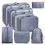 MURISE 8 Teilige Packing Cubes, Kleidertaschen, Koffer Organizer für Urlaub und Reisen, Packwürfel Set Reise Würfel, Ordnungssystem für Koffer - Weltraum grau