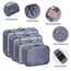 MURISE 8 Teilige Packing Cubes, Kleidertaschen, Koffer Organizer für Urlaub und Reisen, Packwürfel Set Reise Würfel, Ordnungssystem für Koffer - Weltraum grau