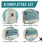 SEESCHWALBE Packwürfel Set mit Kompression | Packing Cubes | Packtaschen Set für Rucksack & Koffer | Extra leichte Kleidertaschen (4-teilig, beige)