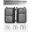 NMNGB 6 Stück Kompression Packwürfel für Koffer Essential Tasche mit Mesh Erweiterbar Reise Organizer Reißverschluss Multifunktions Organizer Schwarz
