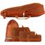 TRAVEL DUDE Packwürfel Set mit Kompression aus recycelten Plastikflaschen, Leichte Packing Cubes, Packtaschen Set für Rucksack und als Koffer Organizer, Zubehör (Burnt Orange, 4-teiliges Set)