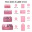 OSDUE Koffer Organizer Set 8-teilig, Packing Cubes, wasserdichte Reise Kleidertaschen, Packtaschen für Koffer, Verpackungswürfel mit Schuhbeutel, USB Kabel Tasche (Rosa)
