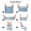 OSDUE Koffer Organizer Set 8-teilig, Packing Cubes, Wasserdichte Reise Kleidertaschen, Packtaschen für koffer, Verpackungswürfel mit Schuhbeutel, USB Kabel Tasche (Blauer See)
