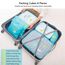 Vicloon Koffer Organizer, 8-in-1-Set Gepäck Organizer, wasserdichte Reise Kleidertaschen umfassen 2 Schuhbeutel, 3 Packwürfel und 3 Aufbewahrungsbeutel, für Kleidung Schuhe Kosmetik - Hellblau