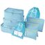 Vicloon Koffer Organizer, 8-in-1-Set Gepäck Organizer, wasserdichte Reise Kleidertaschen umfassen 2 Schuhbeutel, 3 Packwürfel und 3 Aufbewahrungsbeutel, für Kleidung Schuhe Kosmetik - Koreanisch Blau