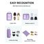 ECOHUB 5 Teilige Kompression Koffer Organizer Set für Rucksack Compression Packing Cubes Packwürfel Kofferorganizer Packtaschen Kleidertaschen für Koffer Reiseorganizer(Helles Violett)
