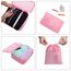 OSDUE Koffer Organizer Set 8-teilig, Packing Cubes, wasserdichte Reise Kleidertaschen, Packtaschen für Koffer, Verpackungswürfel mit Schuhbeutel, USB Kabel Tasche (Rosa)