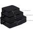Eono by Amazon - Komprimierbaren Packwürfeln zur Organisation Ihres Reisegepäcks, Compression Packing Cube, Packtaschen Set & Gepäck Organizer für Rucksack & Koffer, Schwarz, 3-teilig
