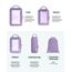 ECOHUB 5 Teilige Kompression Koffer Organizer Set für Rucksack Compression Packing Cubes Packwürfel Kofferorganizer Packtaschen Kleidertaschen für Koffer Reiseorganizer(Helles Violett)