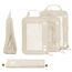 ECOHUB 5 Teilige Kompression Koffer Organizer Set für Rucksack Compression Packing Cubes Packwürfel Kofferorganizer Packtaschen Kleidertaschen für Koffer Reiseorganizer(Beige)
