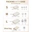 ECOHUB Koffer Organizer Set, 6-teilige Packing Cubes mit ID-Tag, Recycelte Packwürfel für Reisen, Leichte Packtaschen für Koffer, Atmungsaktiver Travel Rucksack Organizer, Patent anhängig(Beige)