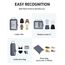 ECOHUB 5 Teilige Kompression Koffer Organizer Set für Rucksack Compression Packing Cubes Packwürfel Kofferorganizer Packtaschen Kleidertaschen für Koffer Reiseorganizer(Dunkles Grau)