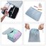 OSDUE Koffer Organizer Set 8-teilig, Packing Cubes, Wasserdichte Reise Kleidertaschen, Packtaschen für koffer, Verpackungswürfel mit Schuhbeutel, USB Kabel Tasche (Blauer See)
