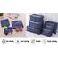 Vicloon Koffer Organizer, 8-in-1-Set Gepäck Organizer, wasserdichte Reise Kleidertaschen umfassen 2 Schuhbeutel, 3 Packwürfel und 3 Aufbewahrungsbeutel, für Kleidung Schuhe Kosmetik - Dunkelblau