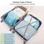 Vicloon Koffer Organizer, 8-in-1-Set Gepäck Organizer, wasserdichte Reise Kleidertaschen umfassen 2 Schuhbeutel, 3 Packwürfel und 3 Aufbewahrungsbeutel, für Kleidung Schuhe Kosmetik - Koreanisch Blau