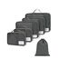 ECOHUB Koffer Organizer Set, 6-teilige Packing Cubes mit ID-Tag, Recycelte Packwürfel für Reisen, Leichte Packtaschen für Koffer, Travel Rucksack Organizer, Patent anhängig (Dunkel Grau）