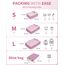 ECOHUB Koffer Organizer Set, 6-teilige Packing Cubes mit ID-Tag, Recycelte Packwürfel für Reisen, Leichte Packtaschen für Koffer, Travel Rucksack Organizer, Patent anhängig(Dunkel Rosa)