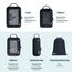 ECOHUB 5 Teilige Kompression Koffer Organizer Set für Rucksack Compression Packing Cubes Packwürfel Kofferorganizer Packtaschen Kleidertaschen für Koffer Reiseorganizer(Dunkelblau)